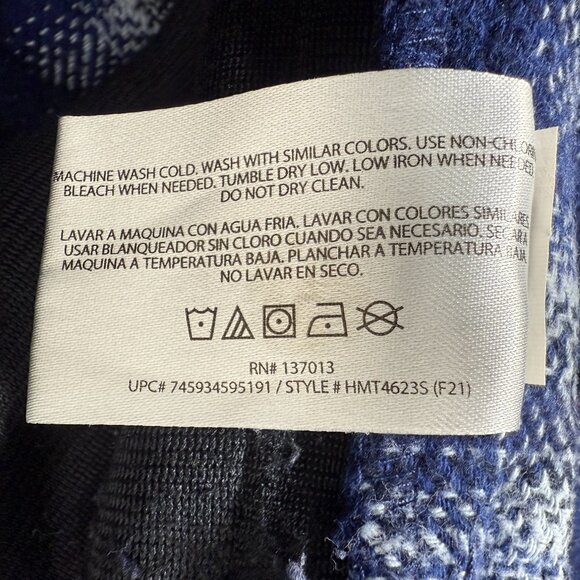 Woolrich Blue Plaid Flannel Cotton Shacket with Pockets Sz XXL - Picture 10 of 11